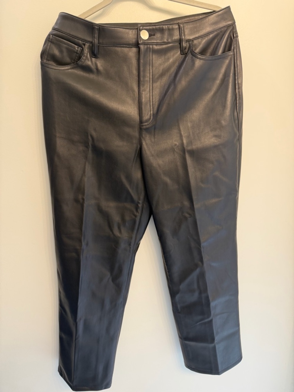 Women’s INC International Concepts Black Faux Leather Pants Size 10